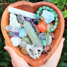 Natural Crystal Stone Chip, Crystal Spoon, Mystery Crystal Bag, Mixed Lucky Crystal Bag, Quartz Crystal Raw Stone, Beginner Crystal, Diy Crystal Jewelry, Mineral Specimen, Home Decor, Crystal Healing, Unisex Gift, Spiritual Healing, Crystal Gift; Mystery Crystal Chip Bag, Random Delivery - Mysterious Crystal Lucky Bag - View 5