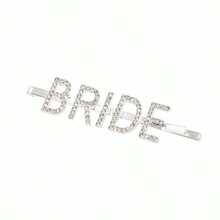 1 pieza Clip de pelo de aleación y pedrería con diseño de letra para mujer, accesorio de cabello para novia en bodas o para uso cotidiano. - Multicolor - Ver 4
