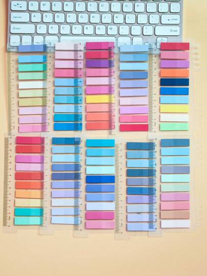 10種設計2000張寵物糊糊紙透明指標標籤,彩色備忘錄,標誌貼紙,標籤標籤,每包10種設計