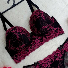 Plus Size Bra & Panty Sets - Rosa Roja - Ver 2