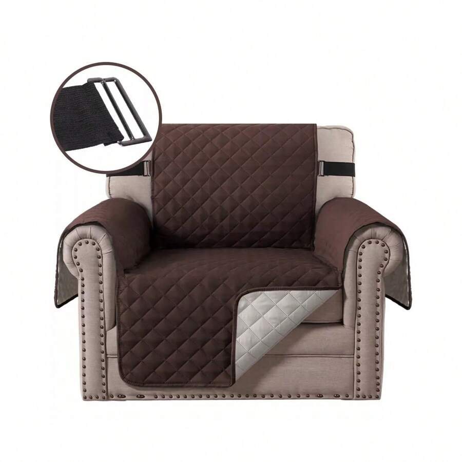 Protector Cubre Funda De Sofá Sillón Impermeable 1pieza - Café integral - Ver 1