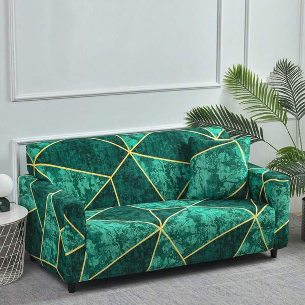 Bohemian Style Sofa Cover Set, 1/2/3/4-Seater Elastic Sofa Couch Slipcover With 1pc Pillow Cover (No Insert)
