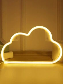 Led雲形霓虹燈,裝飾燈,夜燈,創意氛圍牆掛燈,適用於房間裝飾和臥室擺件 - 暖白 - 查看 3