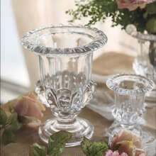High-End Translucent Glass Flower Vase With Tall Foot For Water Grown Flowers, Table Decoration - Clear - View 4