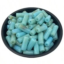 20pcs 8x20mm Cloud Effect Round Beads Made Of Acrylic, Suitable For Necklace, Bracelet, Earring, Pendant Diy Jewelry Making - Cylindrical - View 9