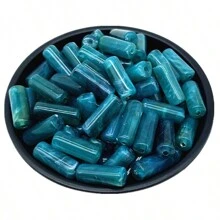 20pcs 8x20mm Cloud Effect Round Beads Made Of Acrylic, Suitable For Necklace, Bracelet, Earring, Pendant Diy Jewelry Making - Cylindrical - View 11