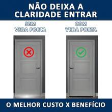 Protetor de Porta Veda Porta Ajustável de até 90cm Marrom Veda a Entrada de Insetos e Poeira - Marrom - Visão 3