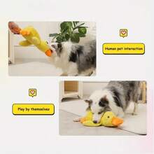 1 Miếng Lớn Thiết kế Con vịt Thú cưng Mài Răng Cót két Đồ chơi Plush , Bền chặt Đồ chơi nhai Đối với Chó Tương Tác Cung cấp - Màu vàng - Xem 4