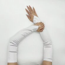 1双女士缎面氨纶材质露指手套，户外防晒，适合派对、宴会等正式场合，也可作为万圣节、婚礼等夏季配饰。 - A - 查看 20