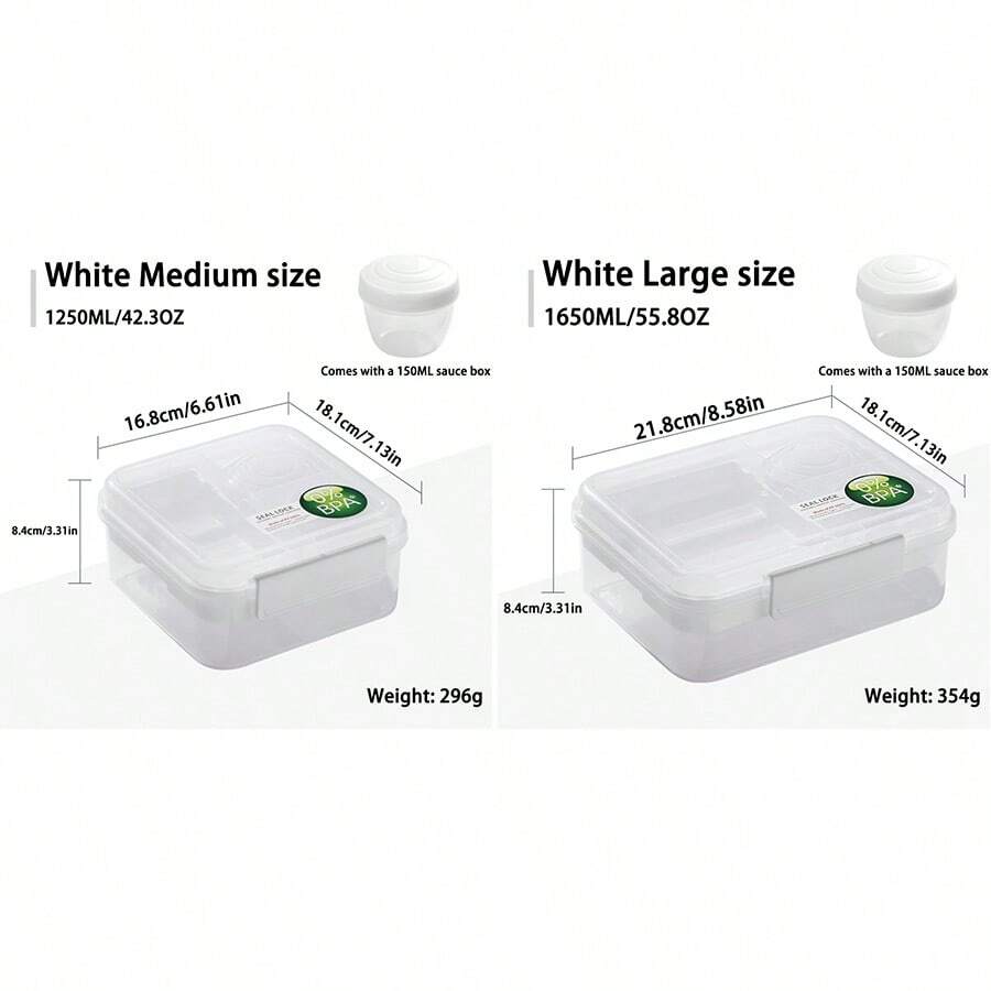 1pc/55.8oz, Portable Salad Lunch Box, Salad Bowl, With Compartments And