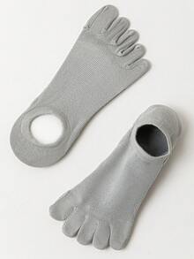 5 Pairs Men's Breathable Mesh Business Sports Invisible Non-Slip Five Toe Socks