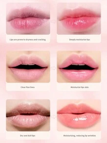 OMGA 1 buah Lipstik Pelembap dan Penghidrasi yang Berubah Warna, Siang & Malam, Tahan Lama, Perawatan Bibir, Mencegah Kekeringan & Pecah-pecah, Mengurangi Kerutan Bibir, Pelembap Bibir Berwarna - bubuk persik - View 3