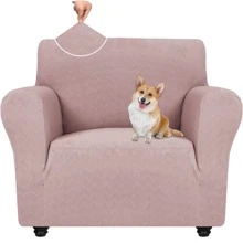 YSTYLE Sofa Cover 1/2/3/4 Seats With Armrests, Stretch Couch Cover, Heavyweight Winter Slipcover, Non-Slip Sofa Cover Washable - Pink - View 7