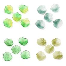 20 cái Ly Hoa sen Cánh hoa Hạt , Biến đổi dần Màu xanh lá Tấn Mùa hè Phong cách Hạt Đối với Làm Dây chuyền Và Hoa tai - hạt lá sen - Xem 1