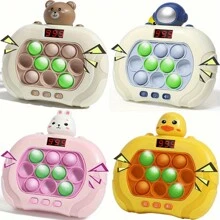 Led版彈珠遊戲機,手握式安撫感玩具,電子快推遊戲,拼圖遊戲泡泡玩具 - 粉色 - 查看 10