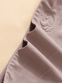 4 条装纯色优质女士内裤，3D 压花印花柔软透气内衣，加大码