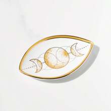 1pc Ceramic Jewelry Tray Devil's Eye Pattern Decor Storage Tray For Rings, Earrings, Bracelets, Necklaces, Turkish Evil Eye Design, Pharaoh Tray - Jewelry Tray - View 8