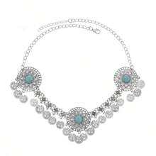 1 Miếng Phụ kiện tóc , Hợp kim Nhân tạo Màu ngọc lam Huy hiệu tiền xu) Dây buộc tóc Dây chuyền Du lịch Hình chụp Phụ kiện - Vòng cổ [có thể dùng làm mũ đội đầu] - Xem 6