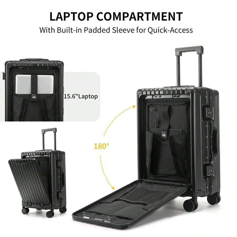 Hard Carry On Suitcase With Laptop Compartment,Airline Approved