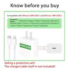 5pcs/Set Iphone 15 Charging Accessory Protection Kit Including Charger, Data Cable, Pd18/20w Charging Head, Sticker & Power Adapter - Black and White - View 3