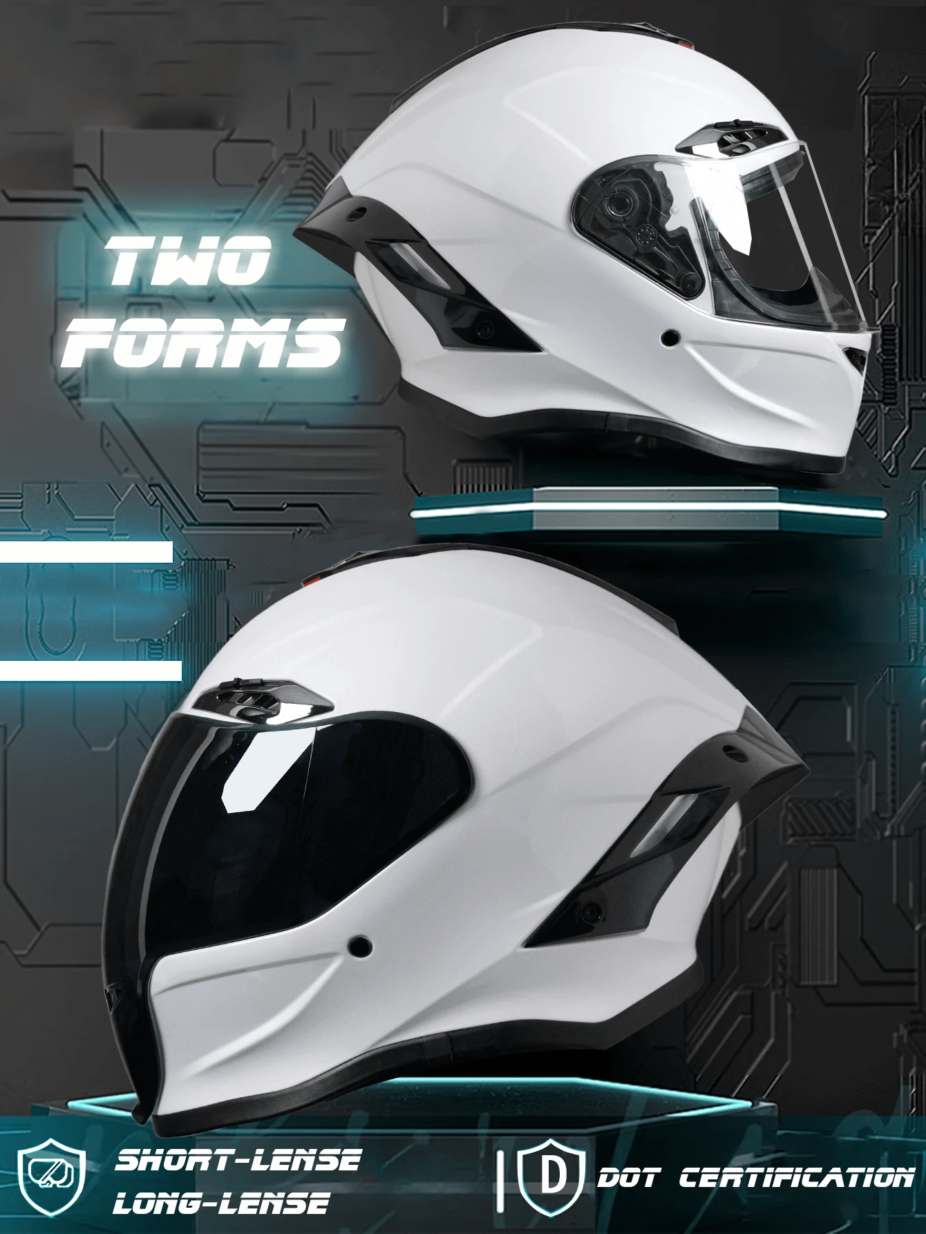 1pc White Helmet Made Of Abs Material With Eps Liner That Has Removable ...