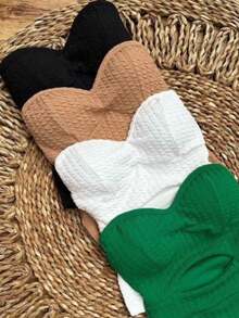 Women Bodysuits - 米色 - 查看 2