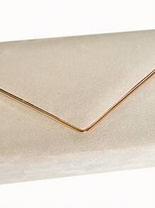 SIIZA 米色女士仿麂皮晚装手拿包正式派对手拿包婚礼钱包鸡尾酒舞会手拿包，新款秋冬女士包，最佳秋季钱包 - 杏色 - 查看 10