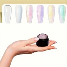 6 Pezzi/set Gel Di Costruzione Per Unghie Solide, Gel Non Appiccicoso Per Le Mani Per Unghie, Gel Rigido Per Unghie, Gel Per Intagli In Rosa, Viola, Verde E Giallo Per La Decorazione Unghie Fai-da-te Da Salone O Per Casa