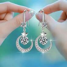1 Par Brincos Fashion Criativos Estilo Bohemian Com Design Lindo E Único, Adequados Para Uso Diário De Mulheres