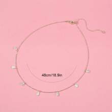 1 chiếc vòng cổ choker hình giọt nước và mặt dây chuyền tròn thời trang tối giản thanh lịch bằng đồng Cubic Zirconia, đa năng để đeo hàng ngày, quà tặng cho bạn gái, mẹ, vợ - dây chuyền giọt nước - Xem 5