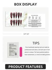 10pcs/Set Medium Long Almond Shaped Handmade Delicate Fake Nails, Gentle & Noble Champagne Ombre, Silver White French Fade, Colorful Foil Paper 3d Decorative Accessories, Adhesive Fashionable False Nail Kit For Women & Girls, Suitable For Party, Daily Wear Press On Nails Nail Supplies