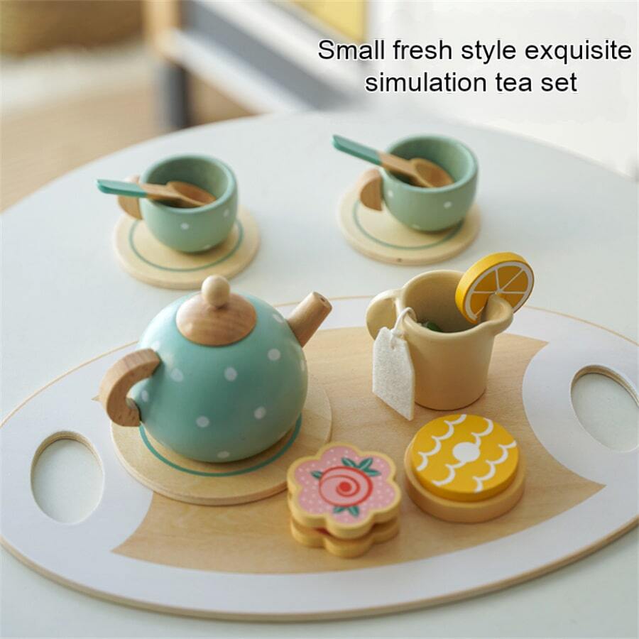 New Classic Toys - Cuisine en bois avec accessoires bleu