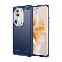 时尚手机壳兼容 OPPO Reno11 Pro Reno10 Pro+ Reno9 Pro 5G Reno8 T Reno8 Z Reno8 Lite Reno7 Z Reno7 SE Reno7 Lite TPU 软橡胶壳手机壳 - 拉丝纹理、防滑、防摔、不粘油防尘 - 藍色 - 查看 1