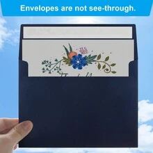 50 Packs 5x7 Envelopes, A7 Envelopes, 5x7 Envelopes For Invitations, Printable Invitation Envelopes, Envelopes Self Seal For Weddings, Invitations, Photos, Greeting Cards, Mailing - Blue - View 4