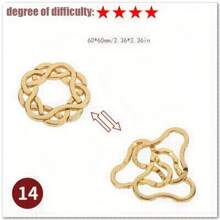 1 件经典 IQ 金属脑筋急转弯魔术拼图游戏玩具，适合成人趣味礼物，圣诞节，万圣节，！拼图，游戏，游戏，拼图，游戏，游戏，拼图，游戏，成人拼图，拼图礼物，烦躁玩具，100 片拼图 - 杏色 - 查看 23