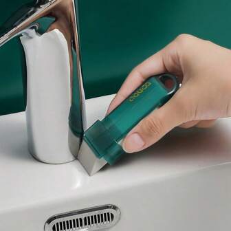 1pc Reusable Stain Remover Eraser Kitchen Faucet Lime Eraser Bathroom Glass Stains Rust Remover Cleaning Supplies-Perfect For Household And Pool Cleaning,Kitchen,Kitchen Items,Cleaning,Kitchen Towel