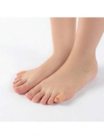 2 pièces Protection en silicone blanc pour les orteils afin de protéger les petits orteils contre les frottements et résistante à la transpiration, séparant les orteils, imperméable, respirante et antidérapante pour porter des chaussures pour l'extérieur, les sports, les voyages, la maison, le bureau, l'école