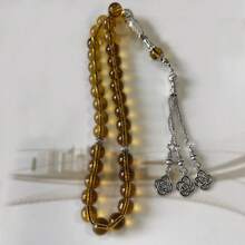 12英寸穆斯林念珠手链，10毫米珠子，手工裂纹质感穆斯林念珠，伊斯兰祈祷礼物，冥想手链 - 療癒手串 - 查看 8