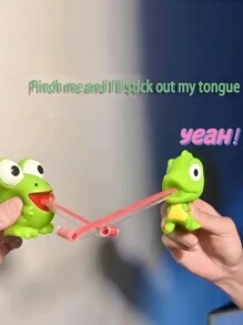 1 件儿童创意减压青蛙恐龙伸舌头玩具，有趣的互动亲子游戏，适合竞争性游戏，创意发声噪音制造器缓解压力玩具，给孩子们一个有趣的玩具礼物儿童玩具，玩具，男孩玩具，男孩玩具，男孩玩具，儿童玩具 - 彩色 - 查看 5