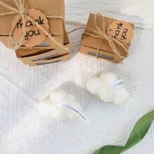 20pcs Aroma Candle Souvenir Gift, Clouds Candle For Baby Shower Bridal Shower Gender Reveal Party Decorations, Wedding Gift For Guests, Aroma Candles Home Decoration - White - View 4