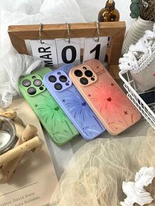 1入組玻璃+液態矽膠全身手機殼，煙火玻璃圖案防震保護殼，適用於iPhone 12/13/14/15 Pro Max及其他型號 - BL0123#煙火黑色 - 查看 4