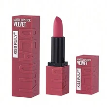 Solid Velvet Matte Lipstick In Solid Color, Easy To Apply, Long-Lasting, Non-Stick And Washable, Suitable For Daily Makeup