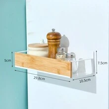 2pcs/Set,1pc Magnetic Adsorption Storage Rack ,Freely Movable Magnetic Wooden Storage Rack, Magnetic Storage Rack Magnetic Absorption Rack Wooden Storage Rack Kitchen Storage Rack Multi-Purpose Storage Rack