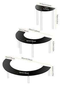 Acrylic Multi-Layer Cake And Bread Display Rack, Glass Display Stand, Transparent Storage Shelf - Black - View 2