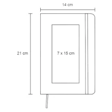 PromoClick Libreta tipo Moleskine de Poliretano con 90 Hojas de raya y banda elástica para sujetar cubierta. - Azul - Ver 7