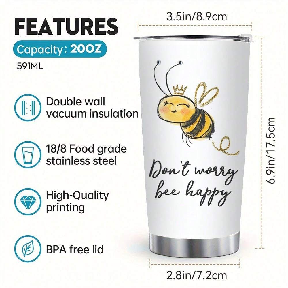 1pc, 20oz /40oz Butterfly Cup Stainless Steel Tumbler, Beautiful Print