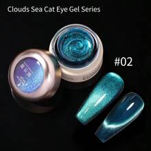 8ml/Bottle Eniness Cat Magnetic Gel Nail Polish, Sparkle Glitter Gel Varnish, Semi-Permanent Soak Off UV Gel