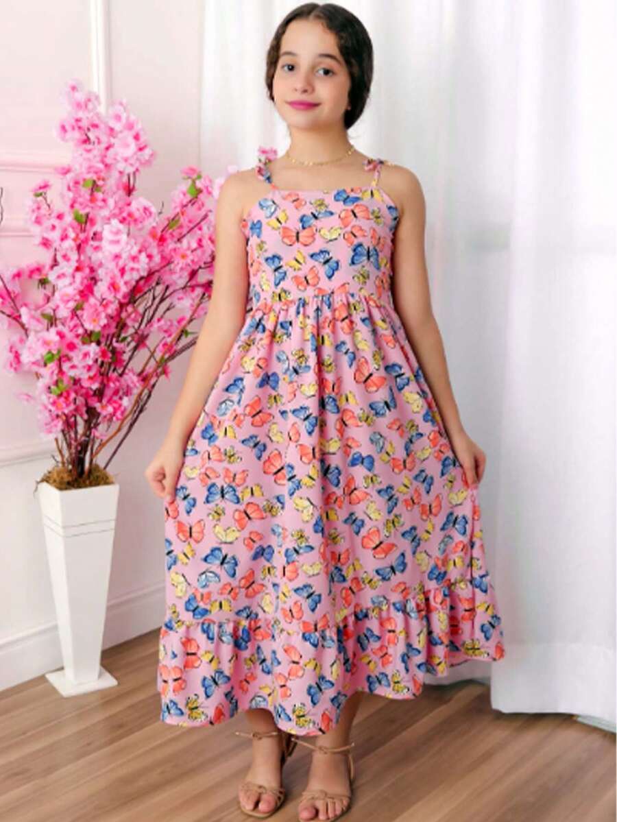 Teen Girls Dresses - Màu Hồng baby - Xem 1