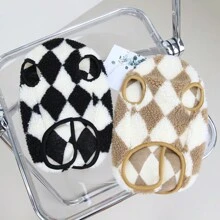 宠物服装，狗狗服装羊毛背心，猫咪服装，动物用品，小型犬服装，百搭欧美风时尚潮流英式服装，小型犬猫服装 - 棕色 - 查看 2