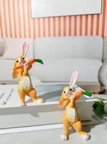 1 pieza Decoración para el hogar con forma de flauta de zanahoria y conejo para decorar el pasillo, escritorio de oficina en Pascua
